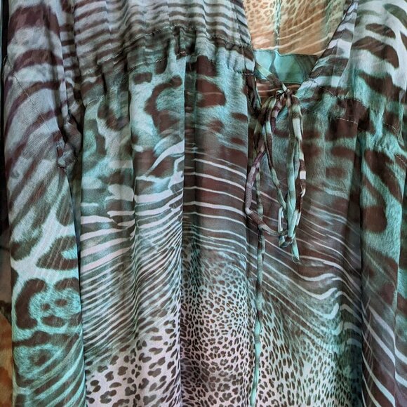 ELAN Beach animal print coverup - Picture 3 of 3